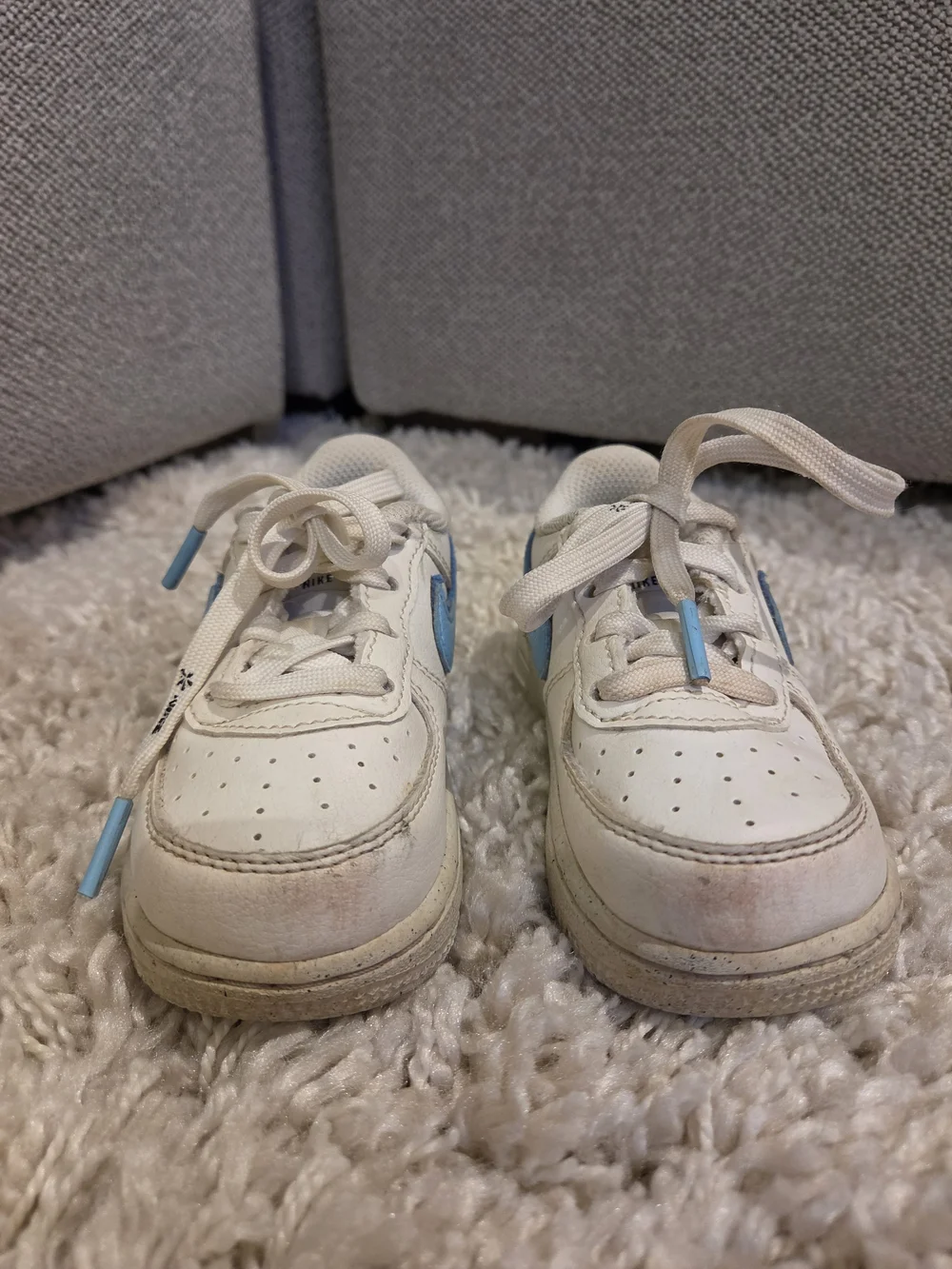 Toddler's Nike Air Force 1 LV8 Sail/Bl Chill-Medium Blue Size 6C